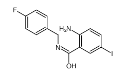 2-amino-N-[(4-fluorophenyl)methyl]-5-iodobenzamide Structure