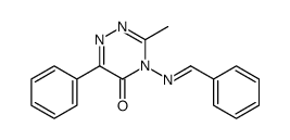 4-(benzylideneamino)-3-methyl-6-phenyl-1,2,4-triazin-5-one结构式