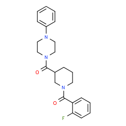(2-fluorophenyl){3-[(4-phenylpiperazin-1-yl)carbonyl]piperidin-1-yl}methanone结构式