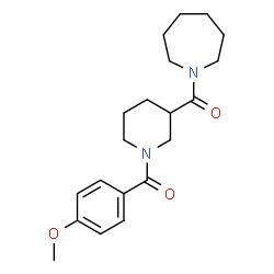 1-{[1-(4-methoxybenzoyl)-3-piperidinyl]carbonyl}azepane structure