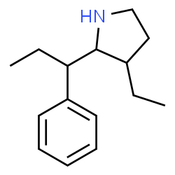 Pyrrolidine, 3-ethyl-2-(1-phenylpropyl)- (9CI) structure