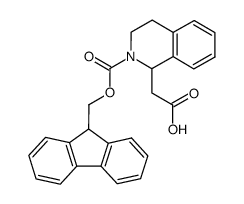 2-{1,2,3,4-tetrahydro-2-[(9H-fluoren-9-ylmethoxy)carbonyl]-1-isoquinolinyl}acetic acid结构式