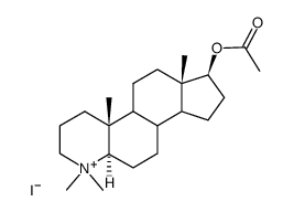 (4aR,6aS,7S,11aR)-7-Acetoxy-1,1,4a,6a-tetramethyl-hexadecahydro-indeno[5,4-f]quinolinium; iodide结构式