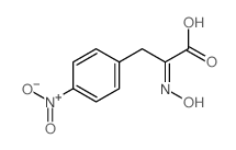 Benzenepropanoic acid, a-(hydroxyimino)-4-nitro- Structure