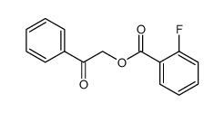 2-Fluorobenzoic acid phenacyl ester Structure