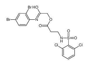 [2-(2,4-dibromoanilino)-2-oxoethyl] 3-[(2,6-dichlorophenyl)sulfonylamino]propanoate Structure