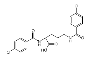(2S)-2,5-bis[(4-chlorobenzoyl)amino]pentanoic acid结构式