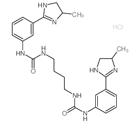 Urea,1,1'-tetramethylenebis[3-[m-(4-methyl-2-imidazolin-2-yl)phenyl]-,dihydrochloride (8CI) structure
