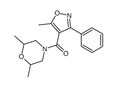 (2,6-dimethylmorpholin-4-yl)-(5-methyl-3-phenyl-1,2-oxazol-4-yl)methanone Structure