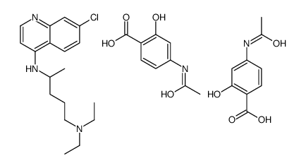 4-acetamido-2-hydroxybenzoic acid,4-N-(7-chloroquinolin-4-yl)-1-N,1-N-diethylpentane-1,4-diamine结构式