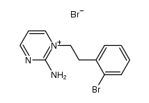 2-amino-1-(o-bromophenethyl)pyrimidinium bromide Structure