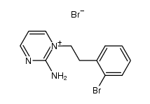 2-amino-1-(o-bromophenethyl)pyrimidinium bromide结构式