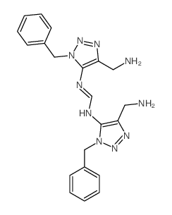 Methanimidamide,N,N'-bis[4-(aminomethyl)-1-(phenylmethyl)-1H-1,2,3-triazol-5-yl]-结构式