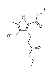 3-(2-ethoxycarbonylethyl)-4-formyl-5-methylpyrrole-2-carboxylate结构式