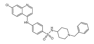 N-(1-Benzyl-piperidin-4-yl)-4-(7-chloro-quinolin-4-ylamino)-benzenesulfonamide Structure