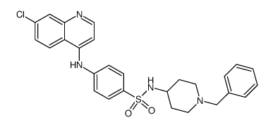 N-(1-Benzyl-piperidin-4-yl)-4-(7-chloro-quinolin-4-ylamino)-benzenesulfonamide结构式