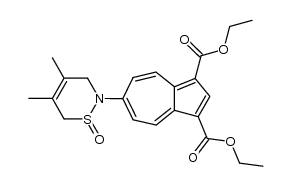 2-[1,3-bis(ethoxycarbonyl)-6-azulenyl]-4,5-dimethyl-6H-2,3-dihydro-1,2-thiazine 1-oxide Structure