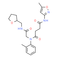 Butanediamide, N-(5-methyl-3-isoxazolyl)-N-(2-methylphenyl)-N-[2-oxo-2-[[(tetrahydro-2-furanyl)methyl]amino]ethyl]- (9CI)结构式