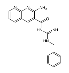 2-amino-[1,8]naphthyridine-3-carboxylic acid benzylcarbamimidoyl-amide Structure