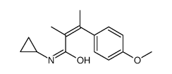 (Z)-N-Cyclopropyl-α,β-dimethyl-4-methoxycinnamamide结构式