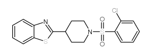 Piperidine, 4-(2-benzothiazolyl)-1-[(2-chlorophenyl)sulfonyl]- (9CI)结构式