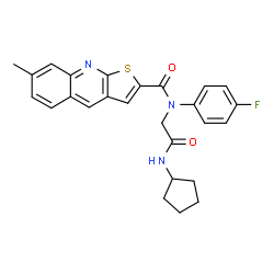 Thieno[2,3-b]quinoline-2-carboxamide, N-[2-(cyclopentylamino)-2-oxoethyl]-N-(4-fluorophenyl)-7-methyl- (9CI) structure