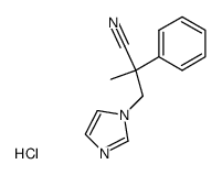 3-Imidazol-1-yl-2-methyl-2-phenyl-propionitrile; hydrochloride Structure