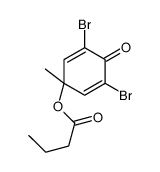 (3,5-dibromo-1-methyl-4-oxocyclohexa-2,5-dien-1-yl) butanoate结构式