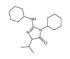 3-cyclohexyl-2-cyclohexylamino-5-isopropyl-3,5-dihydro-imidazol-4-one结构式