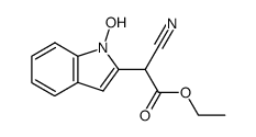cyano-(1-hydroxy-indol-2-yl)-acetic acid ethyl ester结构式