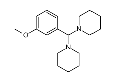 1-[(3-methoxyphenyl)-piperidin-1-ylmethyl]piperidine结构式