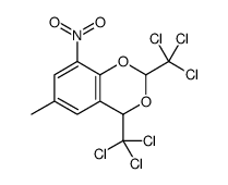 6-methyl-8-nitro-2,4-bis(trichloromethyl)-4H-1,3-benzodioxine Structure