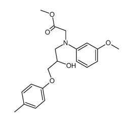 [(2-Hydroxy-3-p-tolyloxy-propyl)-(3-methoxy-phenyl)-amino]-acetic acid methyl ester Structure