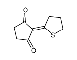 2-(thiolan-2-ylidene)cyclopentane-1,3-dione结构式