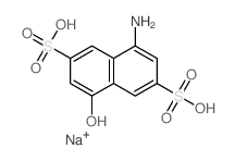 4-amino-8-hydroxy-naphthalene-2,6-disulfonic acid结构式