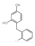 1,3-Benzenediol,4-[(2-chlorophenyl)methyl]- Structure