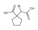 bromo-(1-carboxy-cyclopentyl)-acetic acid结构式