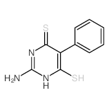 4(3H)-Pyrimidinethione, 2-amino-6-mercapto-5-phenyl-结构式