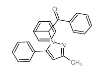 2-(3-methyl-5-phenyl-pyrazol-1-yl)-1,2-diphenyl-ethanone结构式
