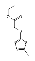 (5-Methyl-[1,3,4]thiadiazol-2-ylsul fanyl)-acetic acid ethyl ester structure