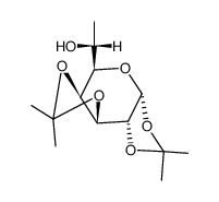 1,2,3,4-di-O-isopropylidene-7-deoxy-α-D-glycero-D-galacto-heptopyranose Structure