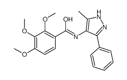 2,3,4-trimethoxy-N-(5-methyl-3-phenyl-1H-pyrazol-4-yl)benzamide结构式