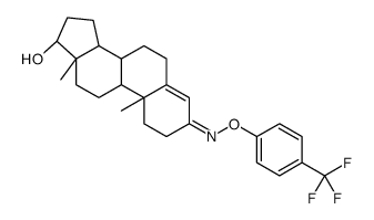 17β-Hydroxyandrost-4-en-3-one O-(α,α,α-trifluoro-p-tolyl)oxime Structure