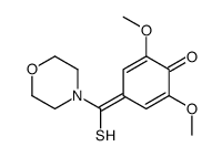 2,6-dimethoxy-4-[morpholin-4-yl(sulfanyl)methylidene]cyclohexa-2,5-dien-1-one结构式