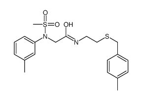 2-(3-methyl-N-methylsulfonylanilino)-N-[2-[(4-methylphenyl)methylsulfanyl]ethyl]acetamide Structure