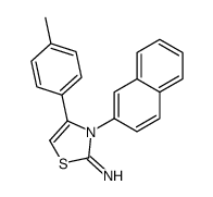 4-(4-methylphenyl)-3-naphthalen-2-yl-1,3-thiazol-2-imine结构式