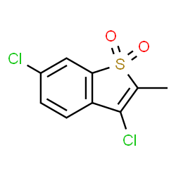 3,6-Dichloro-2-methyl-1-benzothiophene 1,1-dioxide结构式