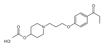 [1-[3-(4-propanoylphenoxy)propyl]piperidin-4-yl] acetate,hydrochloride Structure