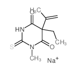Barbituric acid, 5-ethyl-5-isopropenyl-1-methyl-2-thio-, sodium salt picture