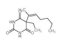 Barbituric acid, 5-ethyl-5-(1-methyl-1-hexenyl)- Structure